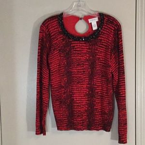 GORGEOUS designer Lady’s top by CARMEN! Medium.